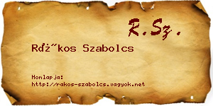Rákos Szabolcs névjegykártya